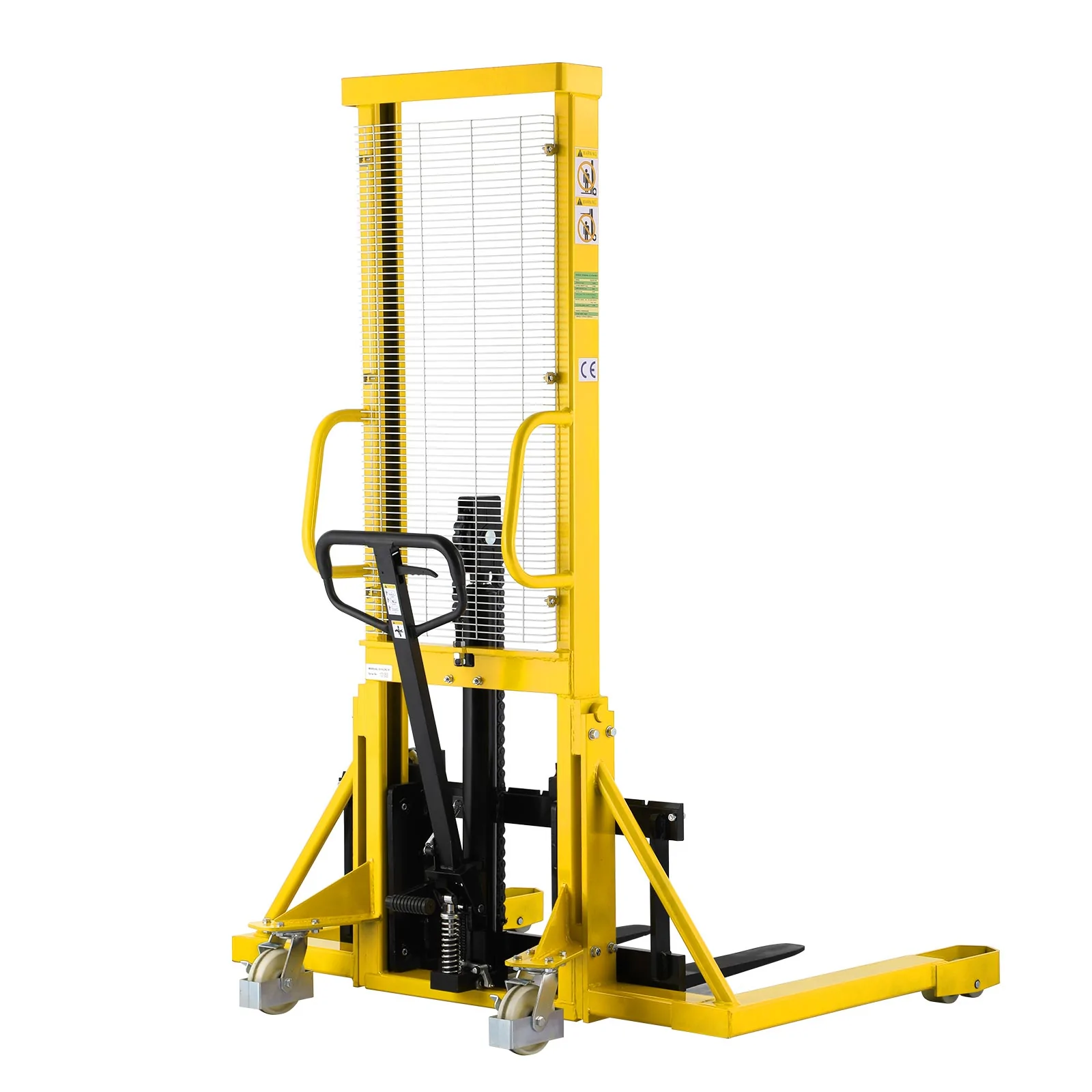Hydraulic Hand Stacker with Straddle Legs 2200lbs Capacity 63" Lift Height SDJAS1016